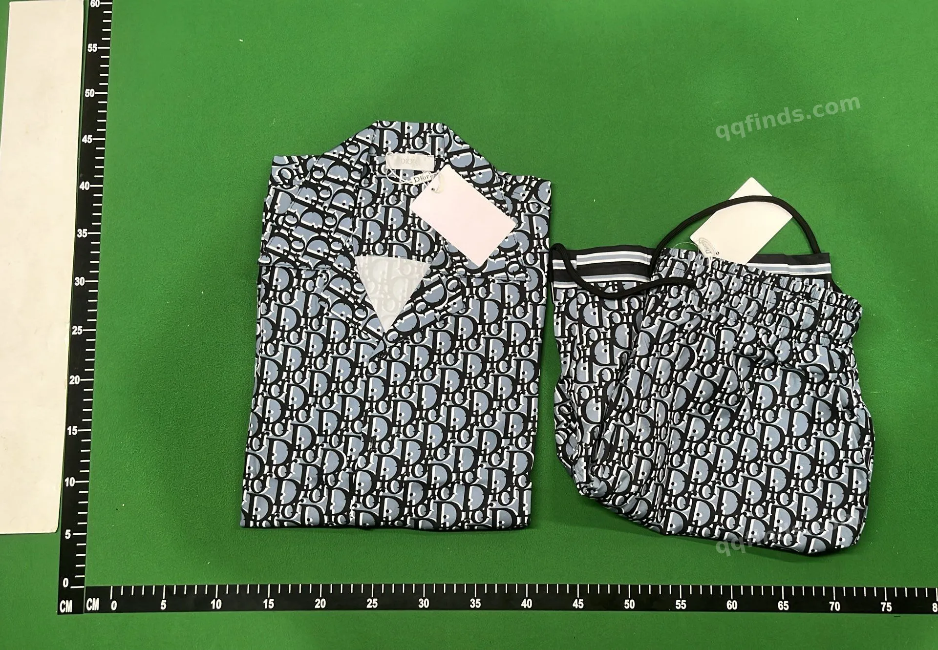 Black Patterned Tracksuit Set QC