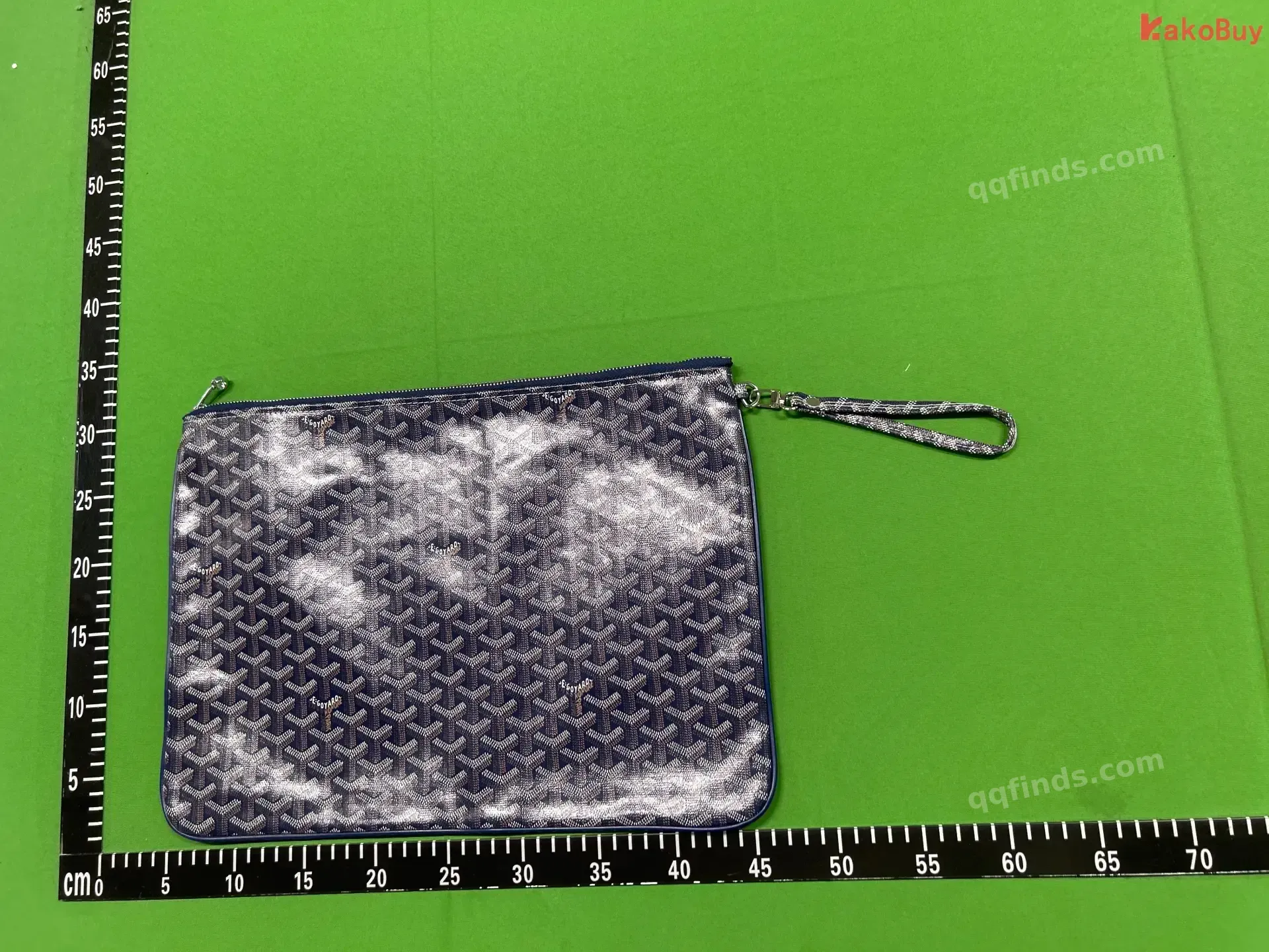 Yellow Goyard Zip Pouch QC