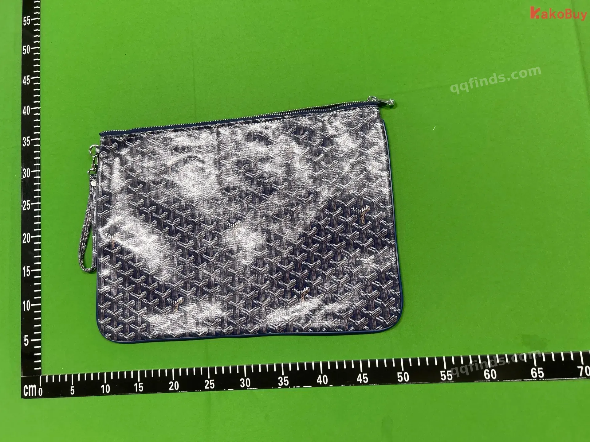 Yellow Goyard Zip Pouch QC